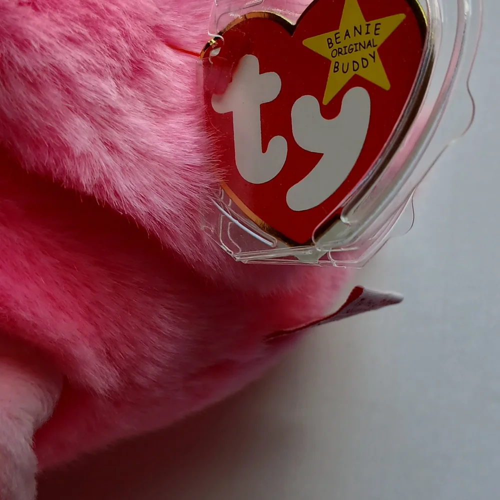 1998 Ty Beanie Buddies Collection Pinky Flamingo - Picture 4 of 10